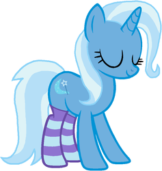 Size: 820x864 | Tagged: safe, artist:bronynel, trixie, g4, base used, clothes, eyes closed, smiling, socks, stockings, striped socks