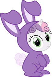 Size: 4000x5888 | Tagged: safe, artist:ragerer, sweetie belle, g4, .svg available, bunny belle, bunny costume, clothes, cute, diasweetes, female, simple background, solo, transparent background, vector