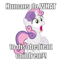 Size: 1024x1024 | Tagged: safe, sweetie belle, g4, drama, humans do what, implied spanking, mouthpiece