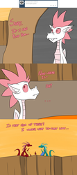 Size: 1280x2878 | Tagged: safe, artist:dmann892, fizzle, garble, dragon, ask closet fizzle, g4, ask, comic, looking up, teenaged dragon, tumblr, volcano