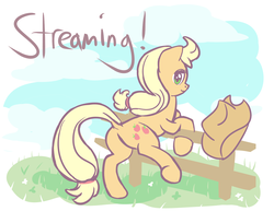 Size: 1280x989 | Tagged: safe, artist:megaherts, applejack, g4, butt, dock, looking at you, looking back, plot, text