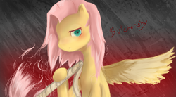 Size: 1865x1026 | Tagged: safe, artist:glaceon803, fluttershy, g4, alternate hairstyle, female, looking at you, solo