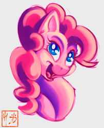 Size: 800x987 | Tagged: safe, artist:rattlesire, part of a set, pinkie pie, g4, female, simple background, smiling, solo