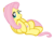 Size: 2400x1800 | Tagged: safe, artist:kuren247, fluttershy, g4, cute, female, looking at you, on back, simple background, smiling, solo, transparent background, vector