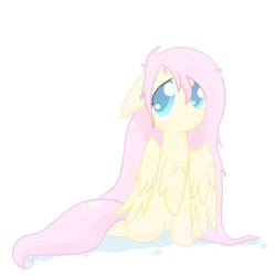 Size: 3000x3000 | Tagged: safe, artist:chocamay, fluttershy, g4, female, high res, simple background, solo, transparent background, wet mane