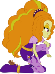 Size: 2235x3000 | Tagged: safe, artist:katequantum, adagio dazzle, equestria girls, g4, my little pony equestria girls: rainbow rocks, boots, female, high res, kneeling, shoes, simple background, solo, transparent background, vector