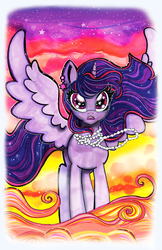 Size: 3300x5100 | Tagged: safe, artist:termanianstar, twilight sparkle, alicorn, pony, g4, female, mare, solo, traditional art, twilight sparkle (alicorn)