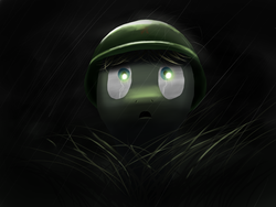 Size: 1600x1200 | Tagged: safe, artist:glukoloff, oc, oc only, military, rain, soldier, solo