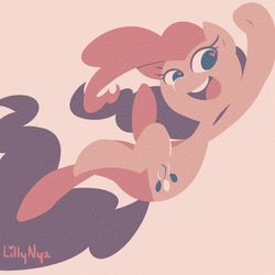 Size: 1024x1024 | Tagged: safe, artist:lillynya, pinkie pie, earth pony, pony, g4, female, limited palette, solo