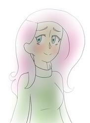Size: 800x1100 | Tagged: safe, artist:spritetheunicorn, fluttershy, human, g4, clothes, female, humanized, solo, sweater, sweatershy