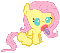 Size: 242x216 | Tagged: safe, artist:bronynel, fluttershy, pony, g4, baby, baby pony, babyshy, base used, cute, female, pacifier, shyabetes, solo