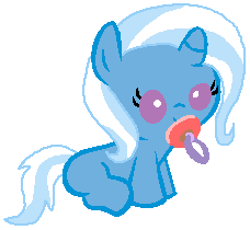Size: 228x210 | Tagged: safe, artist:bronynel, trixie, pony, g4, baby, baby pony, baby trixie, base used, cute, female, pacifier, solo, twix-e