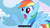 Size: 626x349 | Tagged: safe, screencap, rainbow dash, g4, my little pony: friendship is magic, sonic rainboom (episode), cloudsdale, female, meme, solo, youtube caption