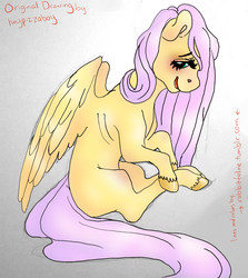 Size: 1280x1433 | Tagged: safe, artist:bunnycat, artist:ptg, fluttershy, g4, bruised, dark, female, solo