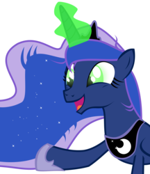 Size: 4500x5202 | Tagged: safe, artist:tigerbeetle, princess luna, alicorn, pony, g4, inspiration manifestation, my little pony: friendship is magic, corrupted, female, mare, possessed, simple background, solo, transparent background