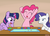 Size: 1000x722 | Tagged: safe, artist:empyu, pinkie pie, rarity, twilight sparkle, alicorn, pony, g4, board game, female, mare, trio, twilight sparkle (alicorn)