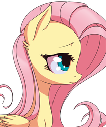 Size: 500x600 | Tagged: safe, artist:stoic5, fluttershy, pegasus, pony, g4, cute, ear fluff, female, mare, portrait, profile, shyabetes, simple background, solo, white background