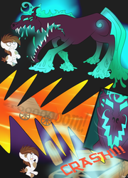 Size: 758x1053 | Tagged: safe, artist:wolfavenge, pipsqueak, oc, earth pony, g4, colt, foal, impossibly wide mouth, male, scared