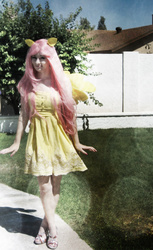 Size: 1137x1858 | Tagged: safe, artist:ponkee, fluttershy, human, g4, cosplay, irl, irl human, photo