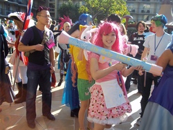 Size: 4000x3000 | Tagged: safe, artist:allison1derlnd, pinkie pie, human, g4, 2012, anime los angeles, convention, cosplay, irl, irl human, partillery, photo