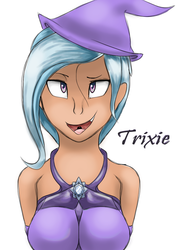 Size: 850x1200 | Tagged: artist needed, safe, trixie, human, g4, big breasts, breasts, busty trixie, female, humanized