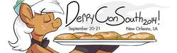 Size: 1200x360 | Tagged: safe, oc, oc only, oc:beignet, 2014, baked goods, banner, brony conversations, convention, derpyconsouth, louisiana, new orleans, september