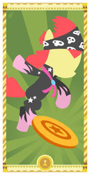 Size: 400x775 | Tagged: safe, artist:janeesper, apple bloom, g4, coin, jack of diamonds, page of coins, tarot card