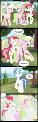 Size: 1000x3150 | Tagged: safe, artist:coltsteelstallion, daisy, derpy hooves, flower wishes, lily, lily valley, roseluck, shining armor, smarty pants, enderman, pegasus, pony, unicorn, g4, ball of violence, catfight, comic, female, fight, flower trio, here we go again, mare, minecraft, shining armor gets all the mares