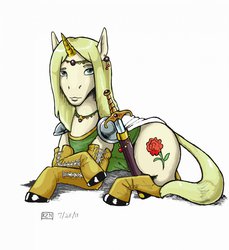 Size: 1174x1280 | Tagged: safe, artist:kazen101, celes chere, final fantasy vi, ponified