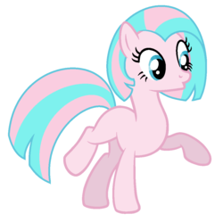 Size: 1028x1024 | Tagged: safe, artist:unoriginai, oc, oc only, earth pony, pony, blank flank, magical lesbian spawn, offspring, parent:coco pommel, parent:pinkie pie, simple background, white background