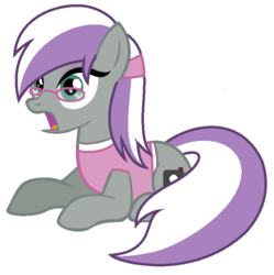 Size: 744x748 | Tagged: safe, artist:unoriginai, oc, oc only, oc:snapshot, earth pony, pony, clothes, glasses, hairband, offspring, parent:maud pie, parent:trenderhoof, parents:trendermaud, shirt, simple background, white background