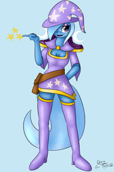 Size: 2000x3000 | Tagged: safe, artist:quin, trixie, anthro, g4, boots, high res, magican