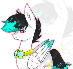 Size: 625x587 | Tagged: safe, artist:sheeppiss, oc, oc only, pegasus, pony, art trade, solo