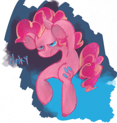 Size: 762x800 | Tagged: safe, artist:yachimata, pinkie pie, earth pony, pony, g4, female, glare, solo