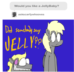 Size: 591x576 | Tagged: safe, artist:tooneyd, derpy hooves, hugh jelly, pegasus, pony, ask ditzy doo, g4, ask, female, mare, tumblr