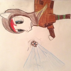 Size: 1936x1936 | Tagged: safe, oc, oc only, ghost, destiny (video game), hunter, traditional art