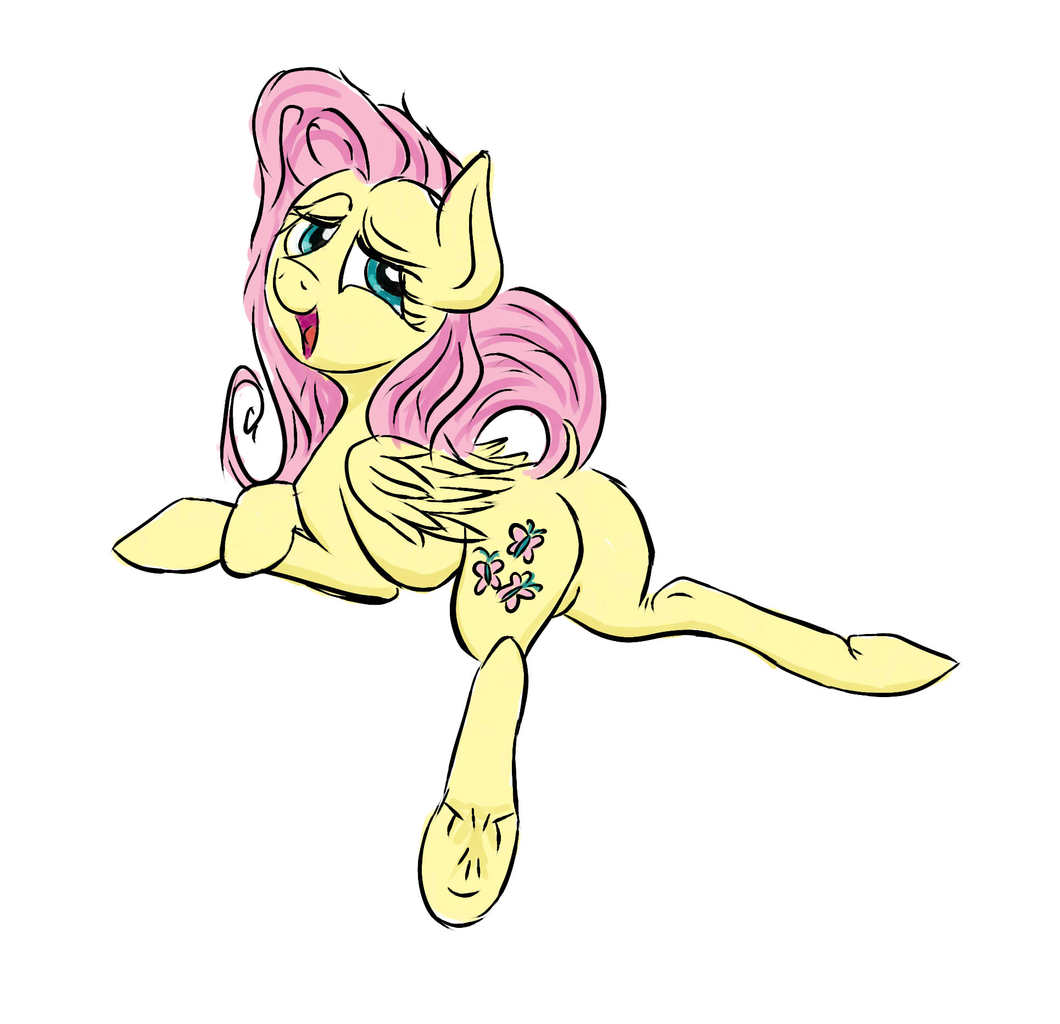 686079 Safe Artist Pwnyville Fluttershy Pegasus G4 Butt Dock