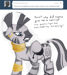 Size: 650x720 | Tagged: safe, artist:halley-valentine, zecora, zebra, ask zecora, g4, ask, female, solo, tumblr