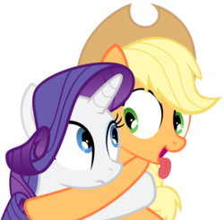 Size: 6000x5900 | Tagged: safe, artist:magister39, applejack, rarity, g4, absurd resolution, female, lesbian, licking, ship:rarijack, shipping, simple background, tongue out, transparent background, vector