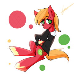Size: 1165x1151 | Tagged: safe, artist:lessue, big macintosh, earth pony, pony, g4, clothes, costume, male, solo, stallion