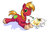 Size: 2059x1327 | Tagged: safe, artist:gsphere, big macintosh, braeburn, earth pony, pony, g4, male, paint, stallion