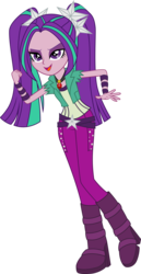 Size: 5079x9874 | Tagged: safe, artist:diamondsword11, aria blaze, equestria girls, g4, my little pony equestria girls: rainbow rocks, absurd resolution, boots, female, gem, high heels, open mouth, simple background, siren gem, smiling, smirk, solo, transparent background, vector