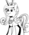 Size: 568x697 | Tagged: safe, artist:flutteriot, princess cadance, g4, female, monochrome, solo