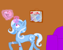 Size: 920x733 | Tagged: safe, artist:poniponypone, trixie, pony, unicorn, g4, card, female, heart, mare, solo