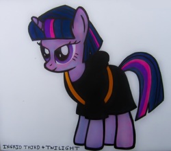 Size: 740x651 | Tagged: safe, artist:patridam, twilight sparkle, g4, disney, female, fillmore!, ingrid, ingrid third, solo, traditional art, voice actor joke