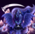 Size: 1501x1479 | Tagged: safe, artist:caramelflower, artist:xbaz0uk4x, nightmare moon, princess luna, fall of the crystal empire, g4, armor, crystal, evil eyes, female, magic, nightmare luna, scythe, solo, warrior luna