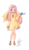 Size: 1233x2151 | Tagged: safe, artist:angriestangryartist, edit, angel bunny, fluttershy, bird, human, g4, anime, blushing, clothes, dress, humanized, sandals, winged humanization