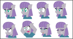 Size: 856x465 | Tagged: dead source, safe, artist:thelunarmage, maud pie, g4, cute, expressions, female, funny face, funny faces, maudabetes, meme, out of character, simple background, solo, transparent background