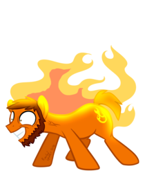 Size: 1024x1217 | Tagged: safe, artist:miles-upshur, oc, oc only, fire, solo