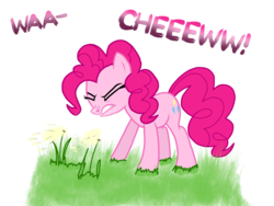 Size: 2048x1536 | Tagged: safe, artist:proponypal, pinkie pie, g4, allergies, female, fetish, flower, nostril flare, pollen, sneezing, sneezing fetish, solo, spray